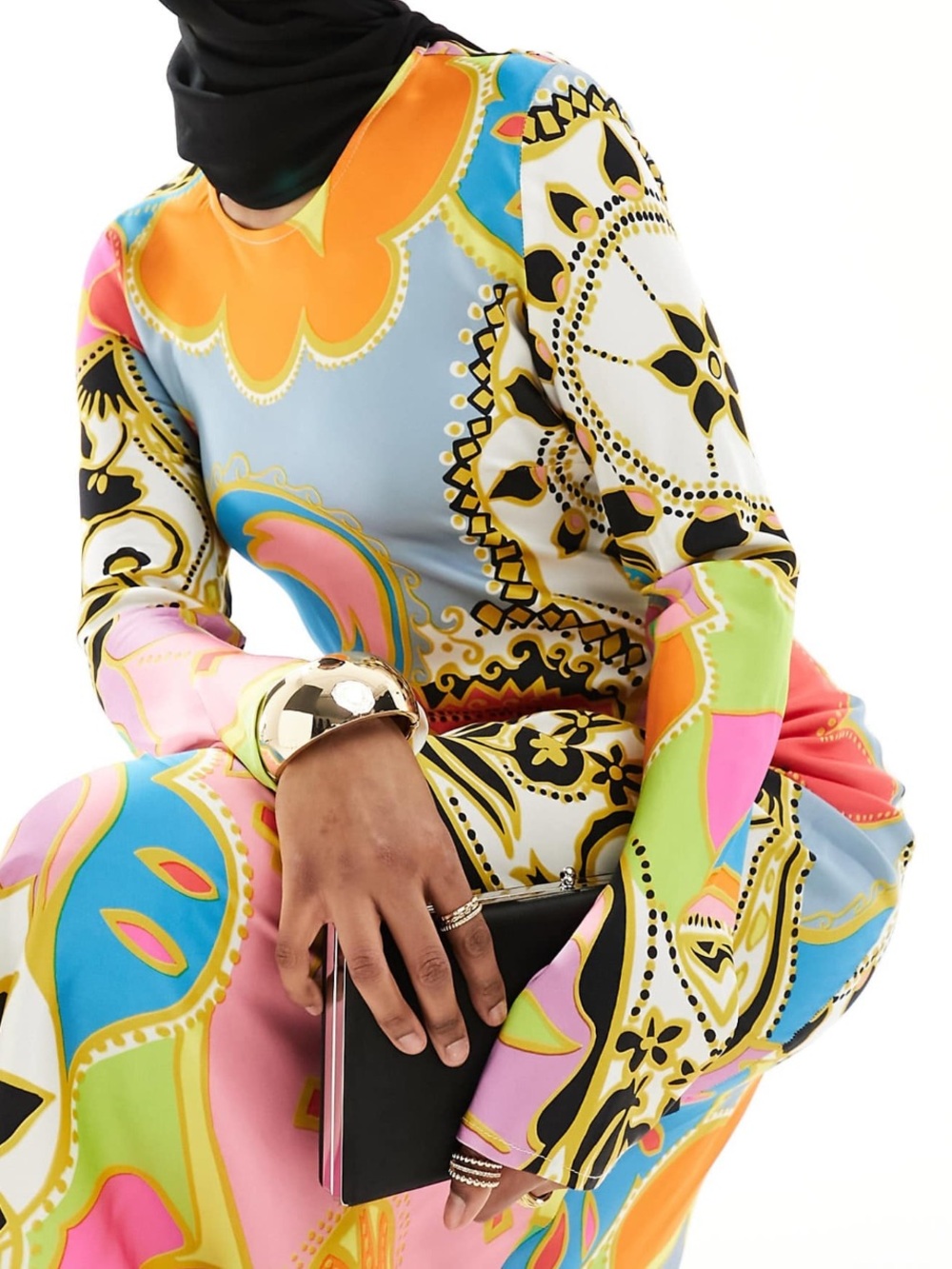 Multicolor Paisley Print Maxi Dress - Picture 2 of 6